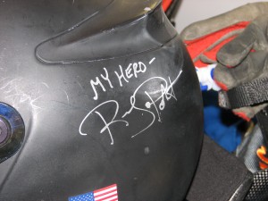 Randy Pobst Helmet Autograph