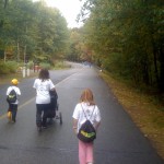Big Man deviates from plan and starts walking (yellow boots on left)