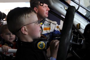 Colin behind the wheel